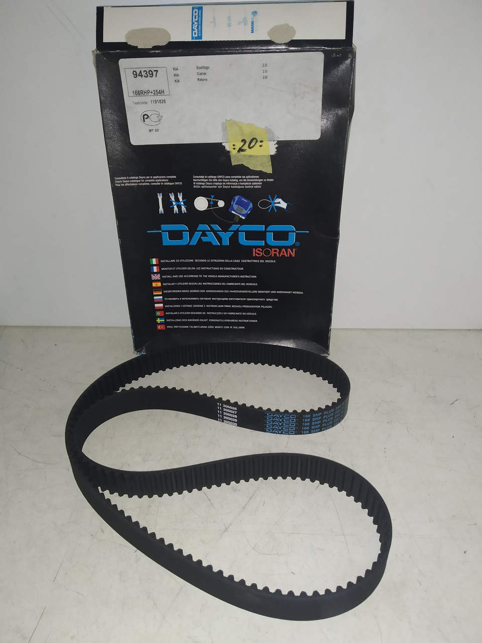 Dayco Ремінь ГРМ KIA SPORTAGE 2.0I 4X4 11.1998 — 08.2004; SPORTAGE 2.0I 98-04; CLARUS 2.0I 16V 1998