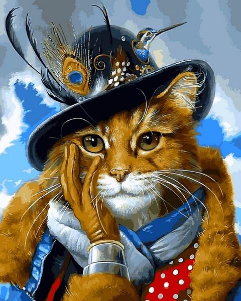 Картини за номерами 40х50 см Babylon Модний кіт (RVP 1392), фото 1