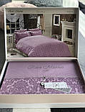 Комплект постільної білизни Maison d'or Rose Marine Lilac сатин 220-160 см бузковий, фото 3