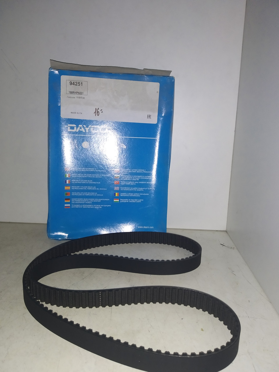 Dayco Ремень ГРМ FIORINO 1.7 D1993-2001 PUNTO 1.7 TD 1997 -1999 UNO 1.7 D 1998-2003;