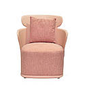Лаунж крісло Elin рожеве з м'яким пуфом-сидінням і подушкою, фото 4