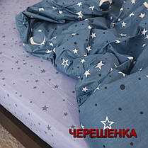 Полуторний набір постільної білизни 150*220 з Бязі "Gold" №15579AB Черешенка™, фото 6