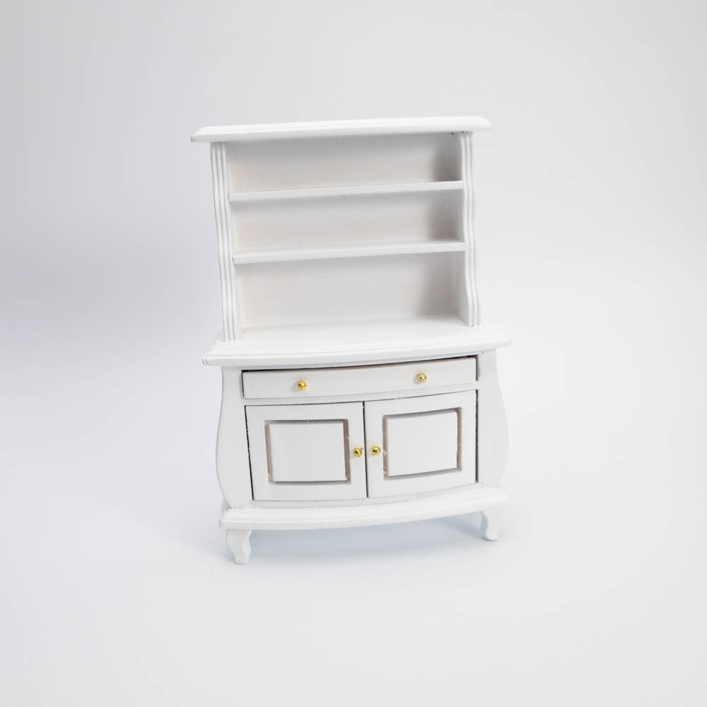 1:12 Мініатюра Буфет Ретро Дерев'яний 15.5*11*4 см БІЛИЙ, фото 1