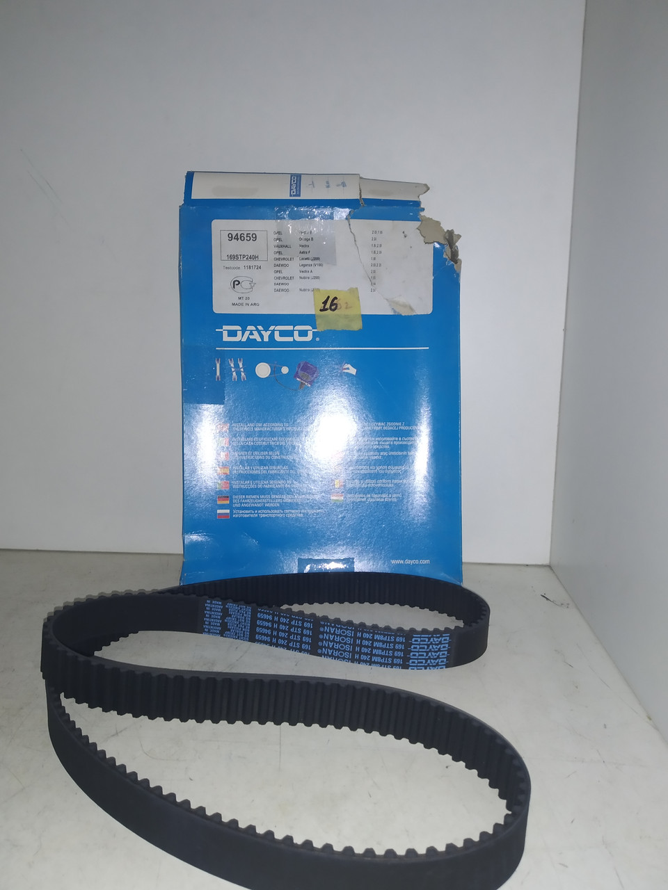 Dayco Ремень ГРМ DAEWOO/CHEVROLET EVANDA,LACETTI,LEGANZA,NUBIRA,TACUMA 1.8I,2.0I 16V 97.02-,04.01-, фото 1