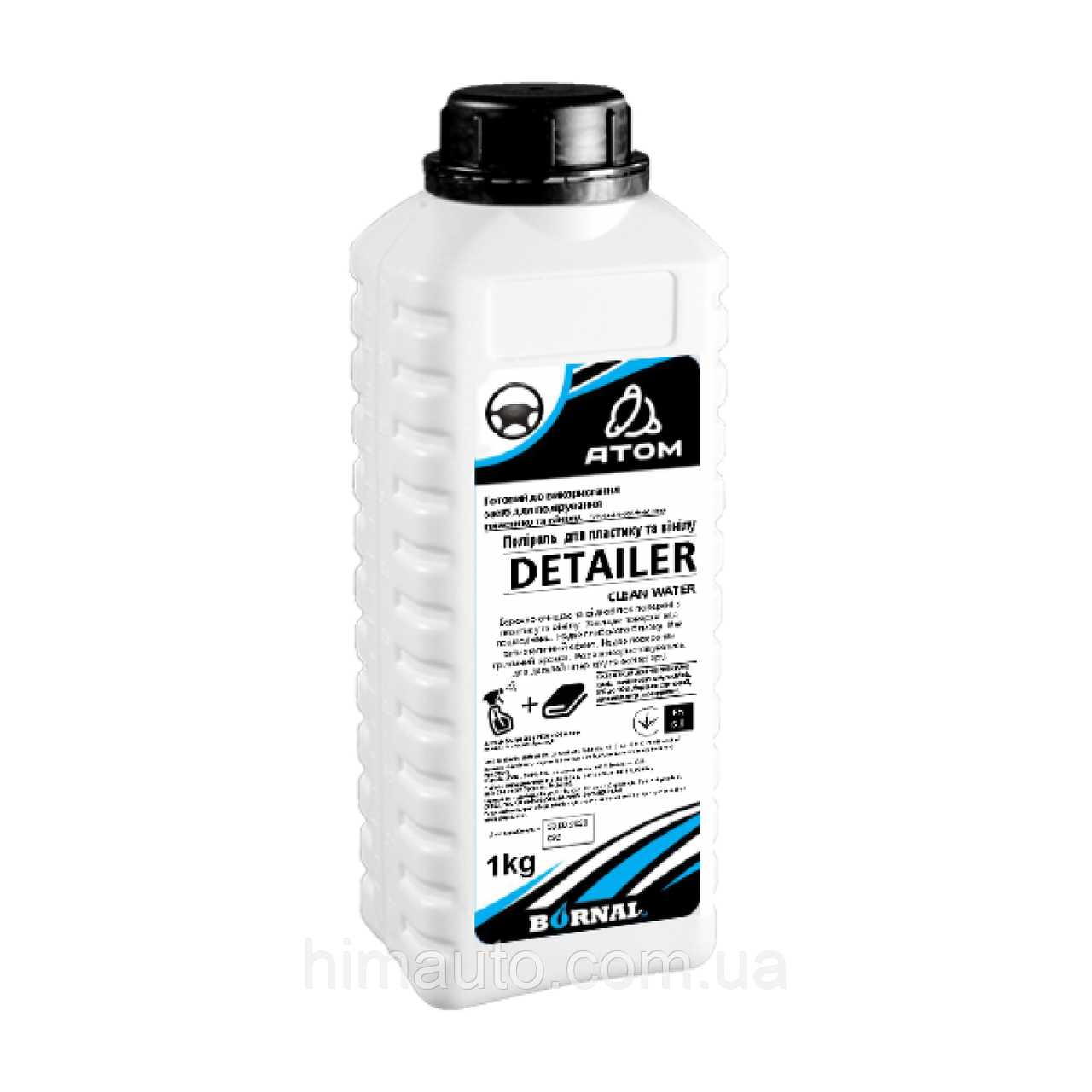 Поліроль для пластику ATOM Detailer Clean Water з ароматом свіжість концентрат, 1 кг (блиск).