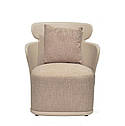 Лаунж крісло Elin бежевий з м'яким пуфом-сидінням і подушкою, фото 6