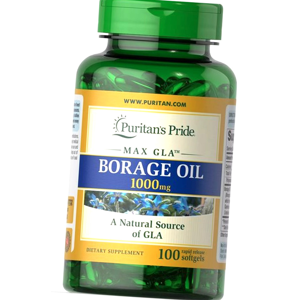 Олія огірковика Puritan's Pride  Borage Oil 1000 mg Max GLA 100 капсул