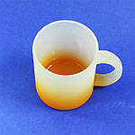 Кружка скляна матова с кольоровим дном ПОМАРАНЧЕВА, фото 2