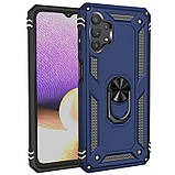 Чохол ударостійкий синій для Samsung Galaxy A72 4G/5G A72 протиударний Serge Ring під магнітний тримач, фото 2