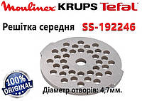 Решетка (сито) "средняя" для мясорубки Moulinex HV4 (с 2-мя выступами), Tefal, Krups.