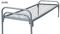 Кровать металлическая на сетке 190х70 с металлической спинкой (НО-01)