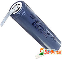 Аккумулятор 18650 LG INR18650 M29 2850 mAh Li-ion 3,7V, 6A (10A) Solder Tags. С лепестками под пайку.