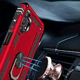 Протиударний чохол червоний до Samsung Galaxy A32 4G A325 Serge Ring ударостійкий чохол на магнітний тримач, фото 2
