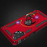 Протиударний чохол червоний до Samsung Galaxy A32 4G A325 Serge Ring ударостійкий чохол на магнітний тримач, фото 6