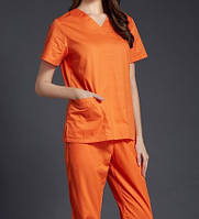 Костюм медицинский женский куртка оранжевая