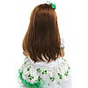Красива лялька реборн з довгим волоссям 60 см Дівчинка Ніка Силіконова колекційна лялька Reborn Doll, фото 3
