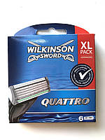 Леза Wilkinson Sword (Schick) Quattro упаковка 6 штук