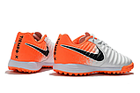 Сороконожки NIke Tiempo ligera TF white/orange, фото 4
