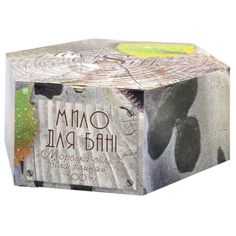 Мило (бельді) для лазні "Морська сіль- Біла глина" 500 мл