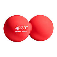 Масажний м'яч подвійний 4FIZJO Lacrosse Double Ball 6.5 x 13.5 см 4FJ1219 Red