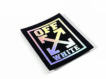 Нашивка Офф вайт/Off White градієнт 50х60 мм, фото 5