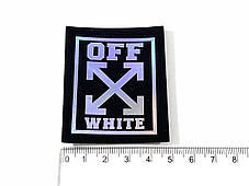 Нашивка Офф вайт/Off White градієнт 50х60 мм, фото 3