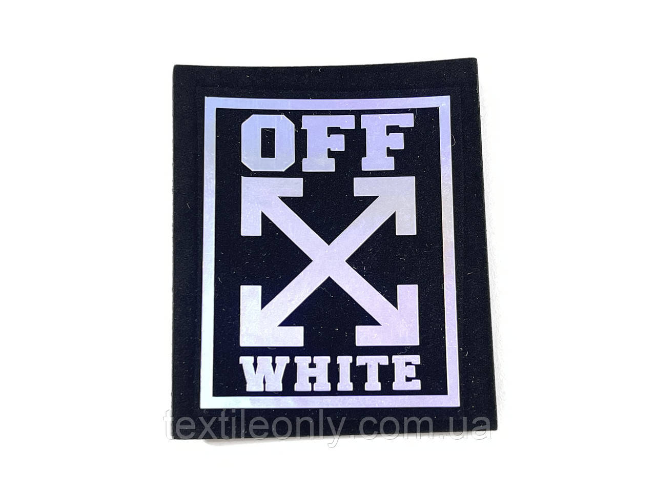 Нашивка Офф вайт/Off White градієнт 50х60 мм