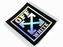 Нашивка Офф вайт/Off White градієнт 50х60 мм, фото 4