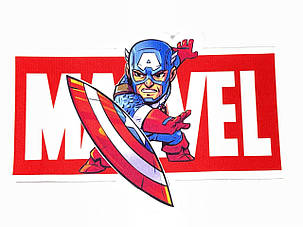 Нашивка Капітан Америка/Captain America Marvel 215х140 мм, фото 1