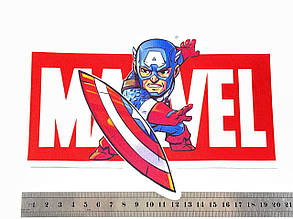 Нашивка Капітан Америка/Captain America Marvel 215х140 мм, фото 2