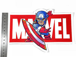 Нашивка Капітан Америка/Captain America Marvel 215х140 мм, фото 3
