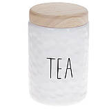 Банка для чаю керамічна 1200 мл Bianco, фото 2