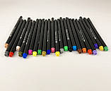 Набір різнокольорових лінерів Fineliner Color в кейсі 24 кольори, професійний набір ручок для скетчів, фото 6