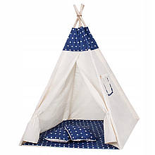 Дитячий намет (вігвам) Springos Tipi XXL TIP08 White/Blue