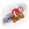 Силиконовая кукла пупс Reborn Doll Мальчик Даня 55 см Коллекционная виниловая кукла новорожденный младенец, фото 3