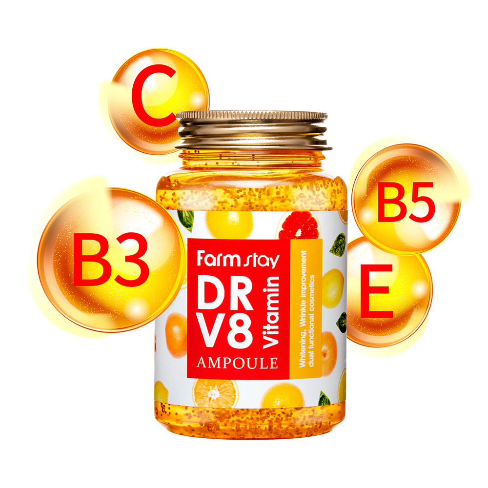 FARM STAY Багатофункціональна ампульних вітамінна сироватка DR V8 Vitamin Ampoule
