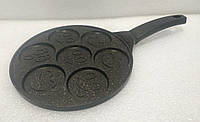 Сковорода для оладий со смайликами O.M.S Collection 3256 26 см Black
