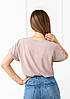 Блузка літня жіноча однотонна вільного крою норма батал, фото 2
