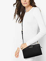 Сумка Michael Kors Jet Set Large Saffiano Leather Convertible Crossbody Bag Black (32F6GTVC3L)