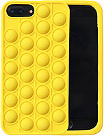 Силиконовый желтый ударопрочный чехол для iPhone 7 Plus - Pop-It (чехол попит) (8CASE)