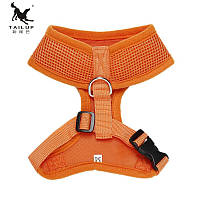 Шлейка БРЕНД Tail up / TAILUP для кошек и собак ортопедическая, летний вариант, с кольцом для ремня оранжевый M