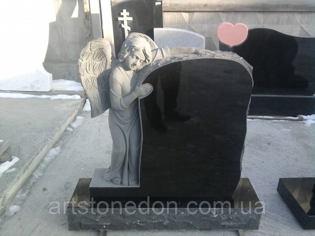 Пам’ятник на могилу у вигляді ангела. Пам’ятник дитині з Ангелом