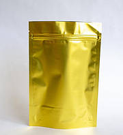 Дой-пак пакеты золото 100*170 мм дно(20+20)(возможно нанесение лого) кратно 100 продажа, пакеты для чая,кофе!
