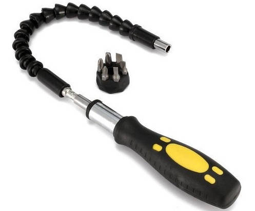 Подовжувач гнучкий для викрутки і дрилі Snake Bit TOOL 7167, чорний, фото 1