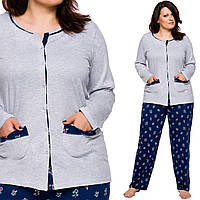 Жіноча піжама з кофтою на кнопках TARO 2126 FABIA AW19 3XL
