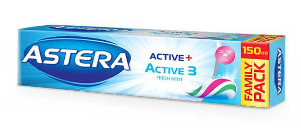 Зубна паста Astera Active 3 потрійну дію 150 ml, фото 2
