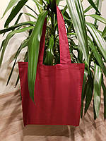 Эко сумка красная бязь 36х0х40 см (печать на еко сумках, печать на ЭКО сумках, Эко сумки оптом !)