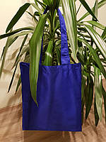 Эко сумка синяя саржа 36х0х40 см (печать на еко сумках, печать на ЭКО сумках, Эко сумки оптом !)
