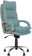 Компьютерное офисное кресло для руководителя Яппи Yappi Anyfix CHR-68 ткань Soro-34 бирюзовый Новый Стиль