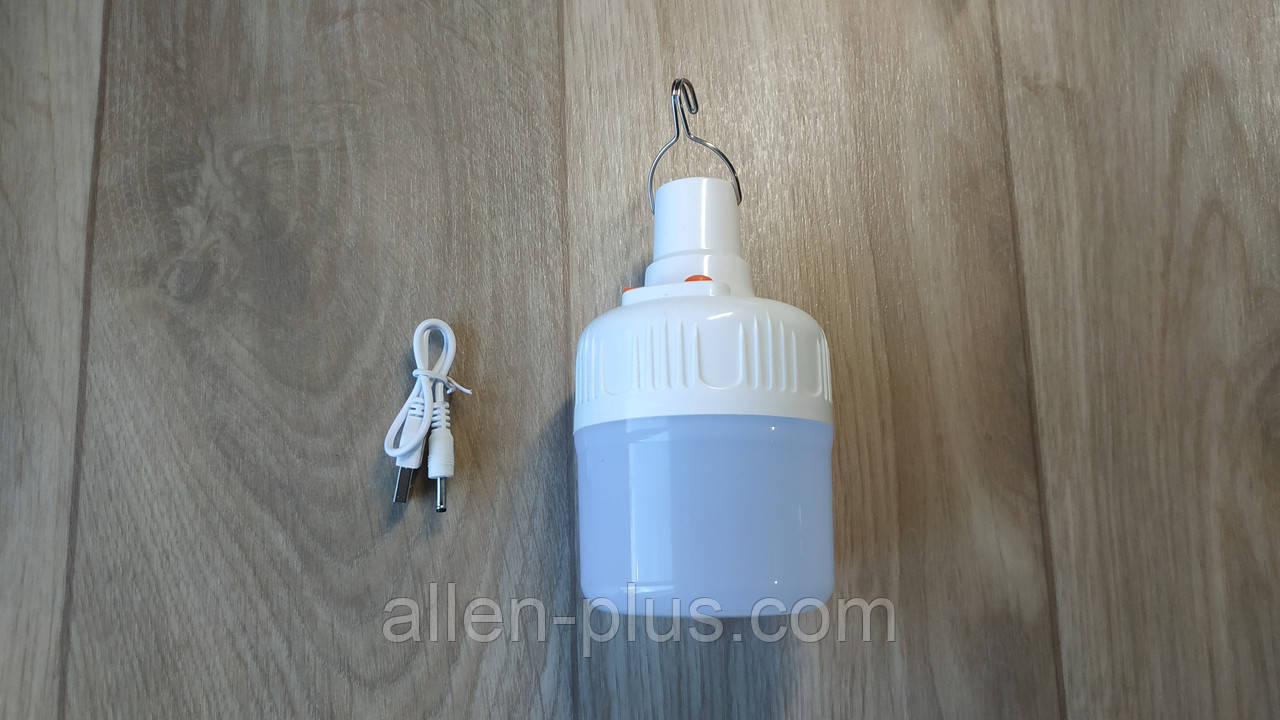 Лампочка акумуляторна 7130 COB, гак, фото 1